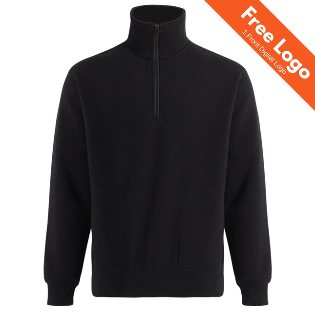 Winning Spirit Adults Half Zip Collar Fleece Sweat