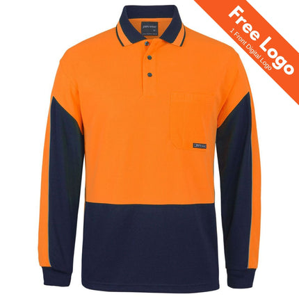 JB's Hi-Vis Long Sleeve Gap Polo