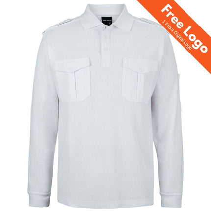 JB's Wear 250 Long Sleeve Epaulette Polo