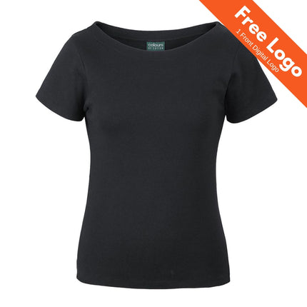 JB's Wear Ladies Boat Neck Tee