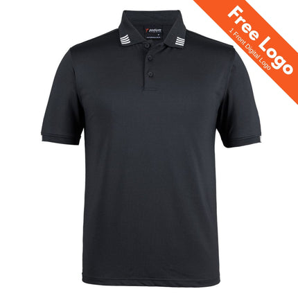 JB's Wear Podium 4 Stripe Short Sleeve Stretch Polo