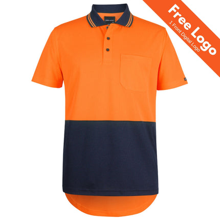 JB's Men's Wear Hi-Vis Short Sleeve Drop Tail Polo
