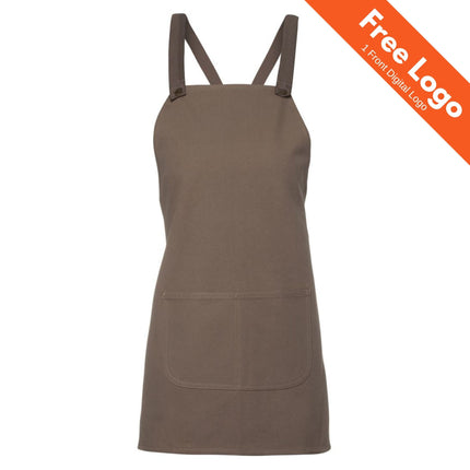 JB's Wear Cross Back Bib Canvas Apron with Straps