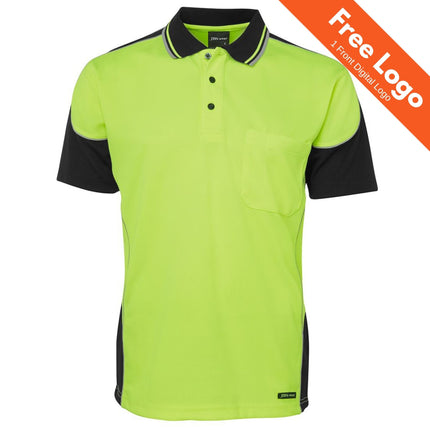 JB's Wear Hi-Vis Contrast Piping Polo