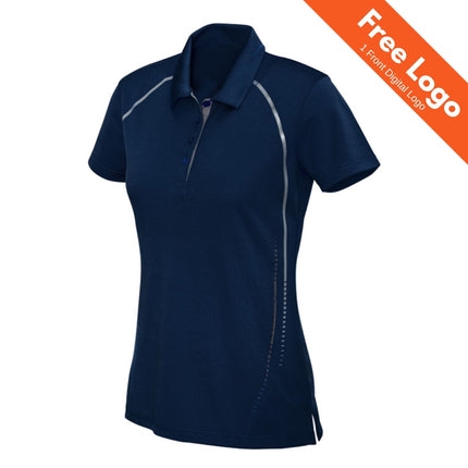 Biz Collection Womens Cyber Short Sleeve Polo