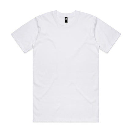 AS Colour Classic T-Shirt in White, unbranded clean front view
