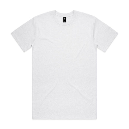 AS Colour Classic T-Shirt in White Marle, unbranded clean front view