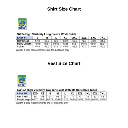 Winning Spirit Hi-Vis Safety Custom Workwear Bundle – 4 Long Sleeve Shirts + 2 Vests with Free Logo