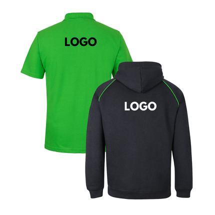JB's Wear Uniform Bundle – 4 Polo Shirts + 2 Contrast Hoodies with Free Front Logo Embroidery