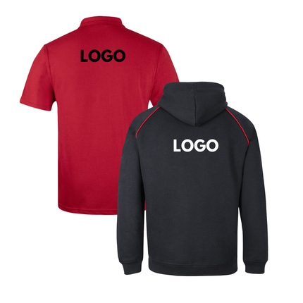 JB's Wear Uniform Bundle – 4 Polo Shirts + 2 Contrast Hoodies with Free Front Logo Embroidery