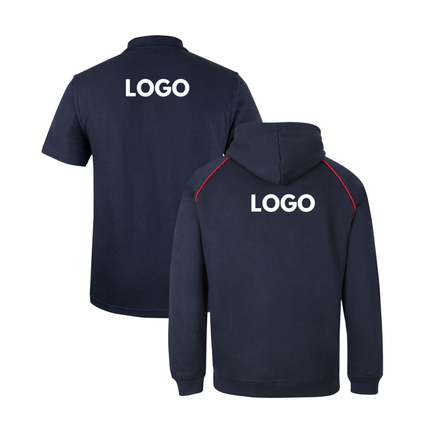 JB's Wear Uniform Bundle – 4 Polo Shirts + 2 Contrast Hoodies with Free Front Logo Embroidery