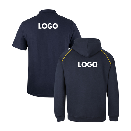 JB's Wear Uniform Bundle – 4 Polo Shirts + 2 Contrast Hoodies with Free Front Logo Embroidery