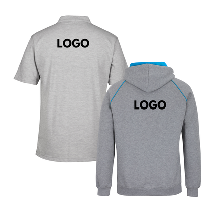 JB's Wear Uniform Bundle – 4 Polo Shirts + 2 Contrast Hoodies with Free Front Logo Embroidery