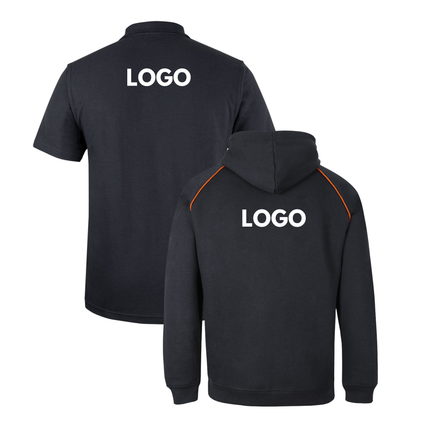 JB's Wear Uniform Bundle – 4 Polo Shirts + 2 Contrast Hoodies with Free Front Logo Embroidery