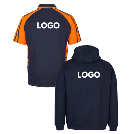 JB's Wear Hi-Vis Safety Custom Workwear Bundle – 4 Polo Shirts + 2 Hoodies with Free Logo