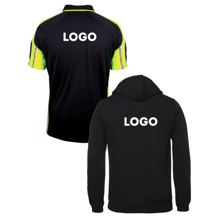 JB's Wear Custom Workwear Bundle – 4 Polo Shirts + 2 Hoodies with Free Logo & Embroidery