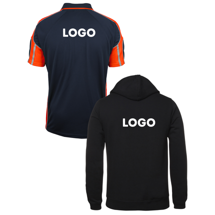 JB's Wear Custom Workwear Bundle – 4 Polo Shirts + 2 Hoodies with Free Logo & Embroidery