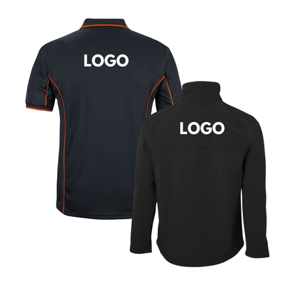 Jb's Wear 4 Polo Shirt + 2 Softhshell Jacket, Front Embroidery - No Back