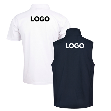 Winning Spirit Custom Workwear Bundle – 4 Polo Shirts + 2 Softshell Vests (Free Logo)