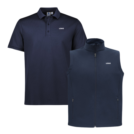 Biz Collection Uniform Bundle Pack - 4 Polo Shirt + 2 Softhhell Vest, with Front Embroidery