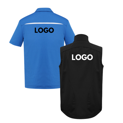 Biz Collection 4 Polo Shirt + 2 Softhshell Vest, Front Embroidery - No back