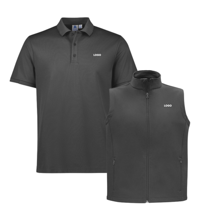 Biz Collection Uniform Bundle Pack - 4 Polo Shirt + 2 Softhhell Vest, with Front Embroidery