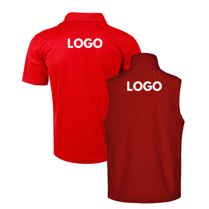 Winning Spirit Custom Workwear Bundle – 4 Polo Shirts + 2 Softshell Vests (Free Logo)