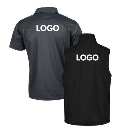 Winning Spirit Custom Workwear Bundle – 4 Polo Shirts + 2 Softshell Vests (Free Logo)