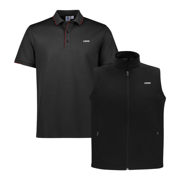 Biz Collection Uniform Bundle Pack - 4 Polo Shirt + 2 Softhhell Vest, with Front Embroidery