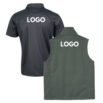 Winning Spirit Custom Workwear Bundle – 4 Polo Shirts + 2 Softshell Vests (Free Logo)