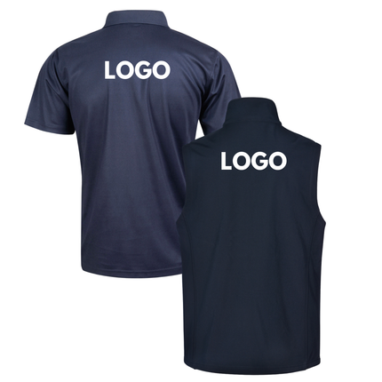 Winning Spirit Custom Workwear Bundle – 4 Polo Shirts + 2 Softshell Vests (Free Logo)