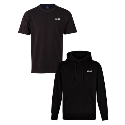 Winning Spirit Custom Workwear Bundle – 4 T-Shirts + 2 Hoodies with Free Logo