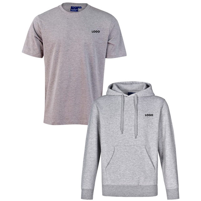 Winning Spirit Custom Workwear Bundle – 4 T-Shirts + 2 Hoodies with Free Logo