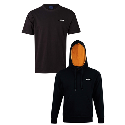 Winning Spirit Custom Workwear Bundle – 4 T-Shirts + 2 Hoodies with Free Logo