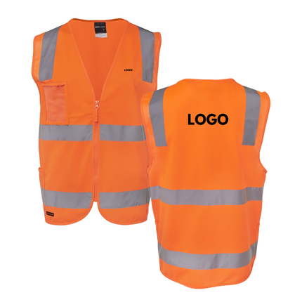 JB's Wear Hi-Vis Safety Custom Workwear Bundle – 10 Safety Vests with Free Logo