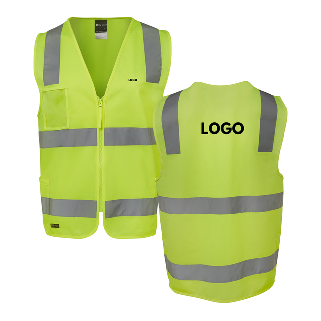 JB's Wear Hi-Vis Safety Custom Workwear Bundle – 10 Safety Vests with Free Logo