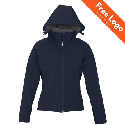 Designed for outdoor performance, the Women's Summit Softshell Jacket offers reliable water resistance and windproof protection. 