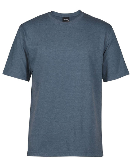 Unbranded JB's 1HT Classic Tee in Denim Marle, front view on a white background.