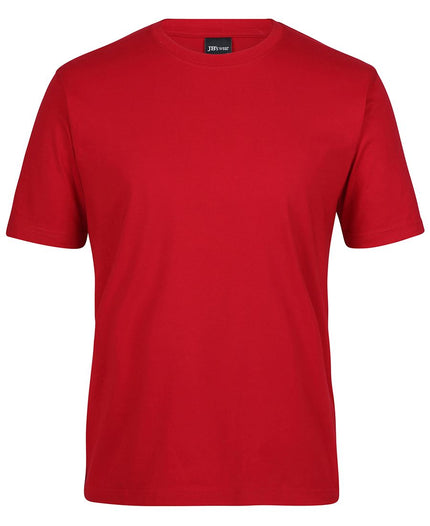 Unbranded JB's 1HT Classic Tee in Red, front view on a white background.