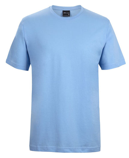 Unbranded JB's 1HT Classic Tee in Sky Blue, front view on a white background.