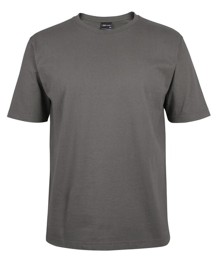 Unbranded JB's 1HT Classic Tee in Steel, front view on a white background.
