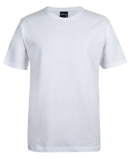 Unbranded JB's 1HT Classic Tee in White, front view on a white background.