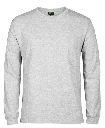 JB's 1LS long sleeve tee in Snow Marle, plain front view
