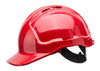 Red Suregard TG57 hard hat with adjustable suspension harness
