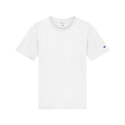 Champion CH1000 Adult Jersey T-Shirt in White, front view.