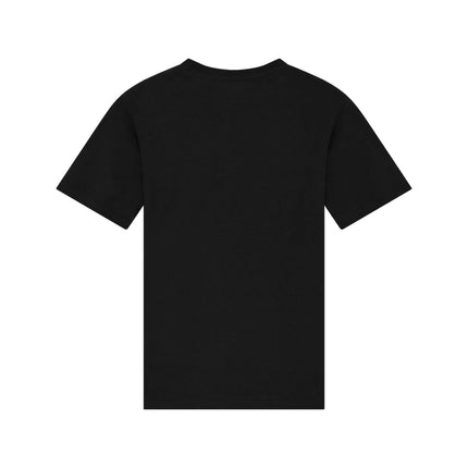 Champion CH1081 Youth Jersey T-Shirt in Black, back view.