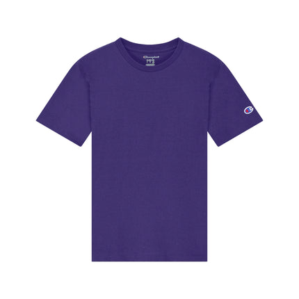 Champion CH1081 Youth Jersey T-Shirt in Champion Purple, front view.