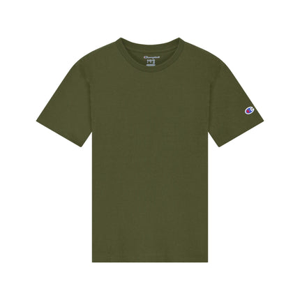 Champion CH1081 Youth Jersey T-Shirt in Fresh Olive, front view.