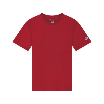Champion CH1081 Youth Jersey T-Shirt in Red, front view.