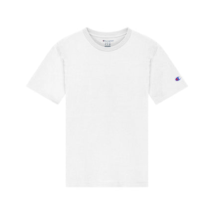 Champion CH1081 Youth Jersey T-Shirt in White, front view.